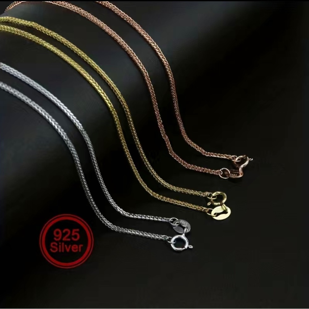 1.2MM Thick Sterling Silver Foxtail Chain Necklaces